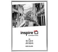 Hampton Frames BACKLOADER Poster Certificate Photo Frame Acrylic Silver A3 (30x42cm) BLR3042SIL