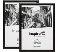 Hampton Frames Twin Pack BLACKWOOD Black Pine Wood Poster Certificate Photo Frame Acrylic (Non Glass) A3 (30x42cm) - 2 PACK, PAWFA3BBLKX-2PK
