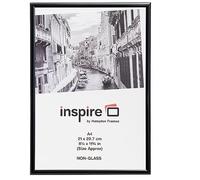 Hampton Frames | Certificate Frame | A4 (21x30cm), Black, Aluminium | Brushed Satin Finish, Perspex Front, Wall Hanging, Easy Access Clips | Document Display