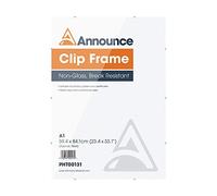 Hampton Frames CLIP Photo Poster Display Clip Frame Perspex Acrylic (Non Glass) A1 (59x84cm) CF5984NG