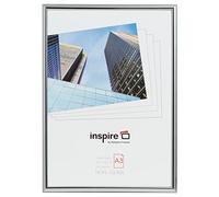Hampton Frames | Easy Loader A3 Certificate/Photo/Poster Frame, 30x42cm, Silver, Perspex Front | Wall Mount, Portrait or Landscape Display, Chrome Effect | Secure Document Framing