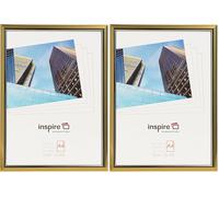 Hampton Frames | Easy Loader Poster Certificate Photo Frame EASA4GDP | A4 21x30cm, Gold, Acrylic Front | Freestanding or Wall Mount | Display Photos, Certificates, Posters (Pack of 2)