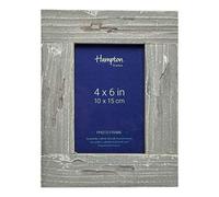 Hampton Frames FARMHOUSE Uniquely Distressed Grey Painted Wood Photo Frame Shabby Chic 4x6 (10x15cm) FRM53846G