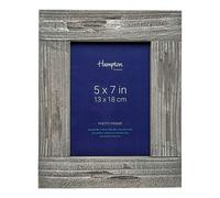 Hampton Frames FARMHOUSE Uniquely Distressed Grey Painted Wood Photo Frame Shabby Chic 5x7 (13x18cm) FRM53857G