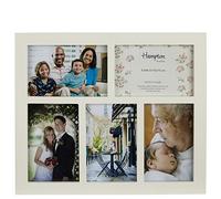 Hampton Frames | Gallery 5 Aperture Photo Frame, 4x6 (10x15cm), White, Acrylic Front | Multi Picture Display, Wall Mount | Modern Home Décor, Lightweight, Shatterproof