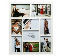 Hampton Frames GALLERY Seven - 4x6 (10x15cm) Two - 5x7 (13x18cm) White Nine Aperture Photo Frame Acrylic (Non-Glass) 1232WH9