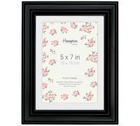 Hampton Frames HELENA 5x7 (13x18cm) Black Frame With White Mount Picture Photo Frame Glass HEL68BK57