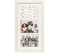 Hampton Frames HELENA Triple 5x7 (13x18cm) White Frame With White Mount Picture Photo Frame Glass HEL375WH