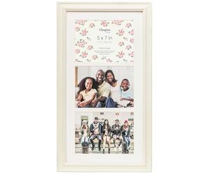 Hampton Frames HELENA Triple 5x7 (13x18cm) White Frame With White Mount Picture Photo Frame Glass HEL375WH