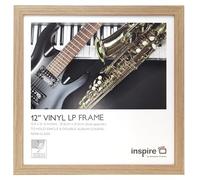 Hampton Frames | LP Album Display Frame SORLPNGX-1PK | 31.5x31.5cm, Oak Effect, MDF, Acrylic Front | Wall Mount, Drop-In Back, Hanging Loops | Vinyl Record Storage, Album Art Display