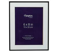 Hampton Frames MADRID Narrow Profile Photo Frame with Bevel Mount Matt Black 6x8 (15x20cm) M138B68