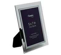 Hampton Frames MIRROR Finished Mirror Glass Photo Picture Display Frame 5x7 (13x18cm) GTM24057, Black