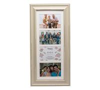 Hampton Frames | Multi Aperture Picture Photo Frame | 4-4x6 (10x15cm), Light Grey, MDF, Acrylic Front | Wall Mount, Rectangular, Landscape or Portrait | Display for Photos