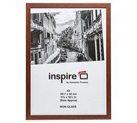 Hampton Frames | Munich A3 Photo Frame, 30x42cm, Brown Wood | Non-glass Aperture, Wall Mount, Portrait or Landscape Display | Certificate and Poster Frame for Home or Office