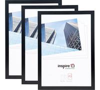 Hampton Frames OXFORD A3 Poster Frame, 29.7x42cm, Black, Acrylic Front, Pack of 3 | Lightweight Wood Effect, Wall Mount Landscape or Portrait, for Posters, Certificates, Photos