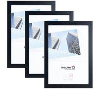 Hampton Frames | Oxford A4 Picture Frame Triple Pack, Black, 21x30cm, Acrylic Front, MDF Wood Effect | Display for Photos, Certificates, Posters