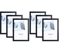 Hampton Frames | Oxford A4 Picture Frame Triple Pack, Black, 21x30cm, Acrylic Front, MDF Wood Effect | Display for Photos, Certificates, Posters (Pack of 2)