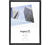 Hampton Frames | OXFORD Picture Frame | 50x70cm, Black, MDF, Acrylic Front | Wall Mount, Landscape or Portrait, Wood Effect | Display Photos, Art Prints