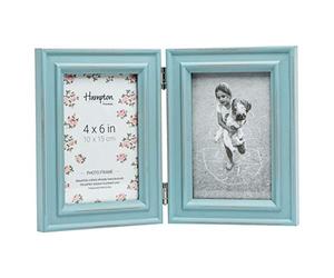 Hampton Frames PALOMA Distressed Shabby Chic Picture Photo Frame Blue Double 2-4x6 PAL301904B