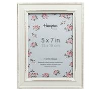 Hampton Frames PALOMA Distressed Shabby Chic Picture Photo Frame White 5x7 (13x18cm) PAL301957W
