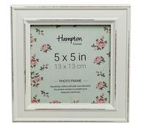 Hampton Frames PALOMA Distressed Square Picture Photo Frame White 5x5 (13x13cm) PAL301955W