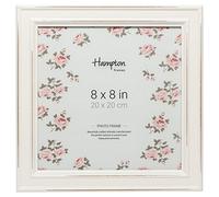 Hampton Frames PALOMA Distressed Square Picture Photo Frame White 8x8 (20x20cm) PAL301988W