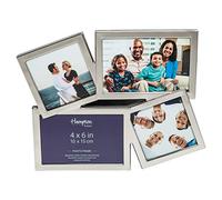 Hampton Frames ACCENT Multi Apertue Silver Plate Photo Frame Silver 4 Apertues ACC3694A
