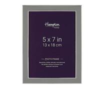Hampton Frames ANNABEL Silver Plate Photo Frame with Grey Enamel Inlay 5x7 (13x18cm) - ANN57GY