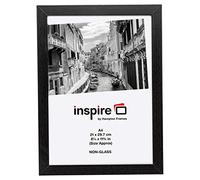 Hampton Frames KENA4BLK-FBA Kent Quality Paperwrapped Wood A4 (21x30cm) Certificate Photo Frame in Black with Acrylic (Non Glass) Glass. Table Top or Wall Hang
