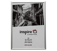 Hampton Frames ALUMINIUM Poster Certificate Photo Frame Acrylic (Non Glass) Silver A4 (21x30cm) PAAFA4B