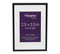 Hampton Frames MADRID Narrow Profile Photo Frame with Bevel Mount Matt Black 2.5x3.5 (6x9cm) M138B23