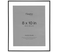 Hampton Frames, Photo Frame VALENCIA 8x10 Inch (20x25cm), Matt Black, Narrow Profile, Bevel Mount, Freestanding or Wall Display Classic Home Décor Frame VAL80BLK