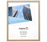 Hampton Frames | Picture Frame | 40x50cm, Oak Effect, Engineered Wood, Acrylic Front | Lightweight, Shatter-Resistant, Wall Mount | Display Photos, Posters, Artwork