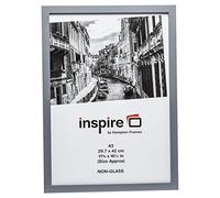 Hampton Frames | Picture Frame | A3 (30x42cm), Light Grey, Rectangular, Acrylic (Non-Glass) | Wall Mount, Metal Clips, Portrait or Landscape | Display Photos, Posters, Certificates