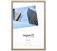 Hampton Frames | Picture Photo Frame | 16x24 inch 41x61cm, Oak Effect, Rectangular, Wood Grain | Lightweight Plexi Front, Wall Mount, Portrait or Landscape | Display Photos, Home Décor