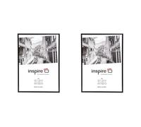 Hampton Frames Poster Frame 30x42cm Black, Acrylic, Rectangular | Lightweight, Drop-In Back, Swivel Clips | Wall Mount Photo Frame for Home Decor (Pack of 2)