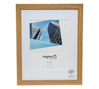 Hampton Frames | Poster Frame | 8x10 (20x25cm), Oak Effect, Rectangular | Lightweight Acrylic Front, MDF Back, Wall Mountable | Photo Display for Home or Office Decor
