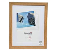 Hampton Frames | Poster Frame | A4 (21x30cm), Oak Effect, Rectangular MDF | Acrylic aperture, 25mm wide profile, easy rear loading, wall mount | Display certificates, documents, photos