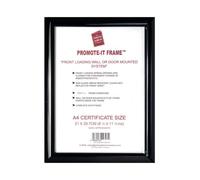 Hampton Frames Promote It A4 Non Glass Frame Black Aluminium PAPFA4BBLK