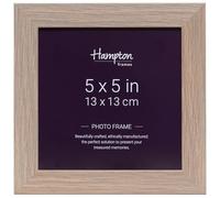 Hampton Frames SORBONNE 5x5 (13x13cm) Pack of 1 Oak Effect Picture Frame Acrylic (Non-Glass) SOR55NGX-1PK