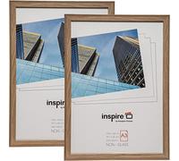 Hampton Frames SORBONNE A3 Picture Frame | 30x42cm Oak Effect MDF, Acrylic Front, 2 Pack | Wall Mount, Portrait or Landscape | Display Photos, Posters, Certificates