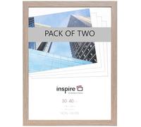 Hampton Frames | SORBONNE Picture Frame Pack of 2 | 30x40cm, Oak Effect MDF, Acrylic Front | Wall Mount, Landscape or Portrait | Display for Photos or Artwork