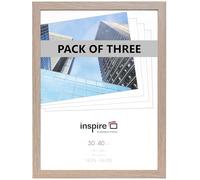 Hampton Frames SORBONNE Picture Frames | 30x40cm, Pack of 3, Oak Effect, Acrylic Front | Wall Mount, Landscape or Portrait | Display for Photos and Artwork