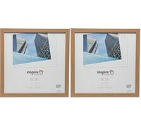 Hampton Frames Square Picture Frame 30x30cm Oak Effect Pack of 2, Acrylic Front, MDF, Wall Mount, Portrait or Landscape, For Posters Certificates Photos