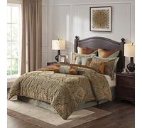 Hampton Hill Canovia Springs Duvet Style Comforter Set Multi, Polyester, Brown, Queen(92"x96")
