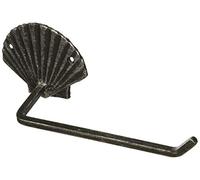 Hampton Nautical Antique Silver Cast Iron Shell Toilet Paper Holder 10" Bathroom Beach Home Decorating
