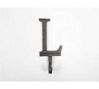Hampton Nautical Cast Iron Letter L Alphabet Wall Hook 6" - Decorative Cast Iron - Iron Wall Dec