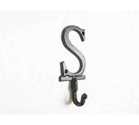 Hampton Nautical Cast Iron Letter S Alphabet Wall Hook 6" - Home Wall Decor - Decorative Cast I