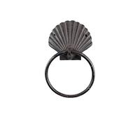 Hampton Nautical Cast Iron Seashell Towel Holder 8.5 Inch - Seashell Decoration - Sea Home Decor