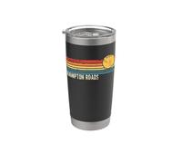 Hampton Roads Virginia Retro Sunset Distressed Style Design Stainless Steel Insulated Tumbler